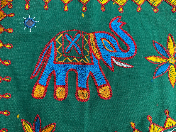 ENCHANTING FOREST GREEN ELEPHANT DOOR TORAN - MoonbeamsandMayhem