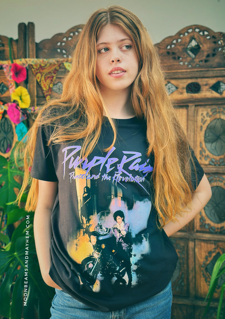PURPLE RAIN MUSIC TEE - PRINCE AND THE REVOLUTION