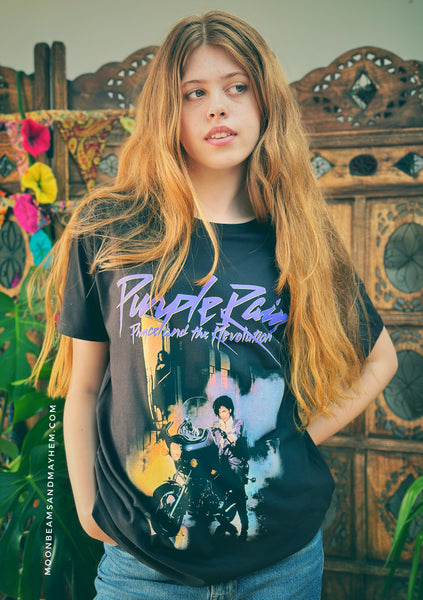 PURPLE RAIN MUSIC TEE - PRINCE AND THE REVOLUTION