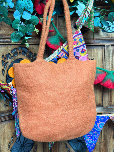 AMBER FELTED BLOSSOM BAG