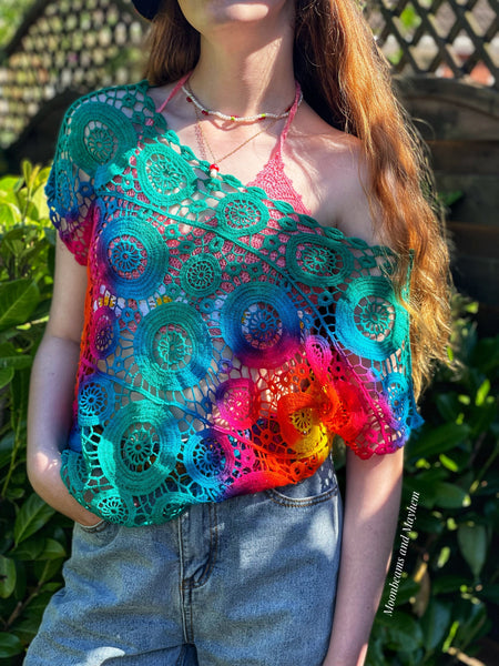 MABEL LACE TOP UK SIZE 10 / 12 / 14 (185) - MoonbeamsandMayhem