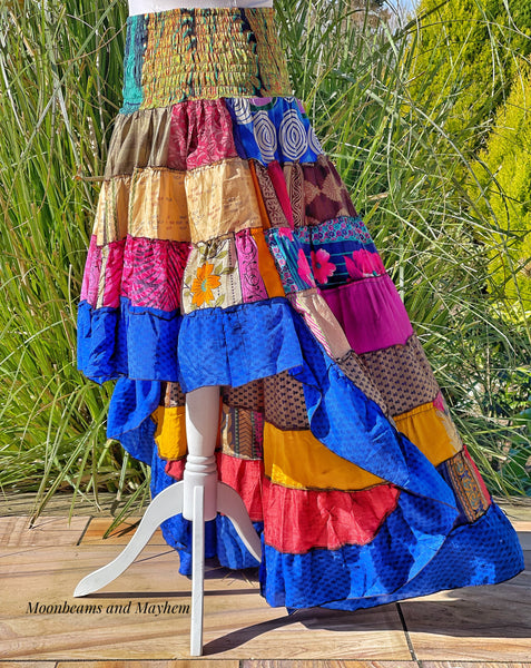 STUNNING SHANGRI LA ASYMMETRICAL RUFFLE SKIRT (230) L/XL - MoonbeamsandMayhem