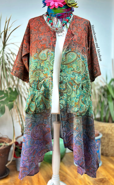 SUNDANCE COTTON SMOCK DRESS / TUNIC SIZE M / L (136) - MoonbeamsandMayhem