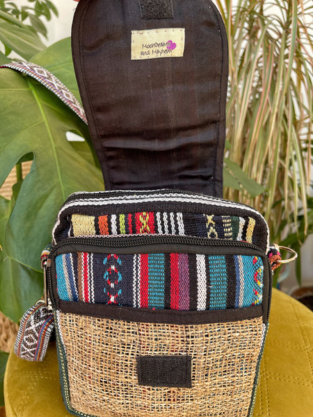 FABULOUS COTTON / HEMP CROSSBODY MESSENGER BAG - MoonbeamsandMayhem
