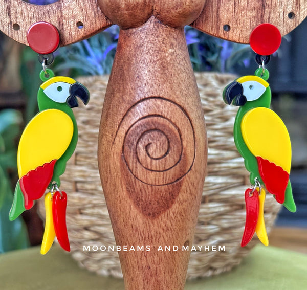 WILD PARROT EARRINGS