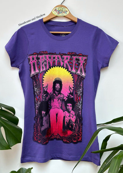 PURPLE HENDRIX LADIES MUSIC TEE