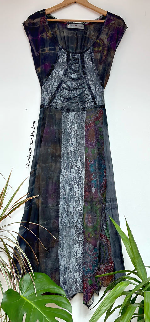 MONUMENT GREY HARMONY SUMMER DRESS SIZE S / M / L - MoonbeamsandMayhem
