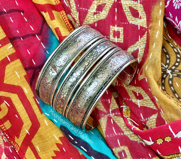 TRIPLE THREAT CUFF / BRACELET - MoonbeamsandMayhem