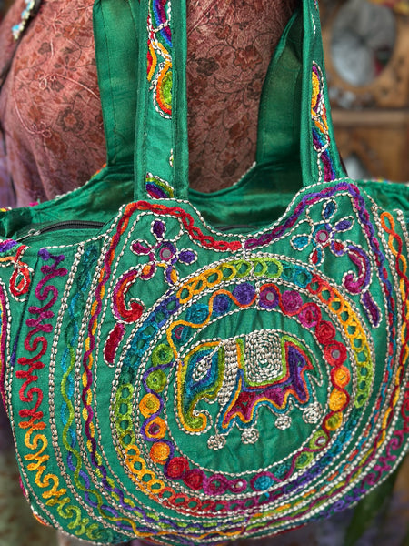 EMERALD GREEN SHAMBALA BAG