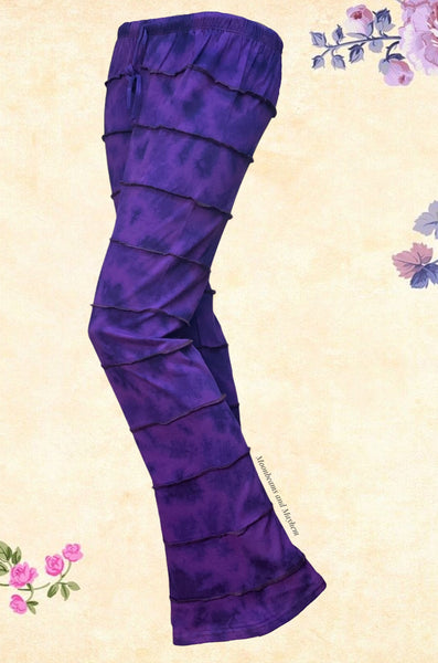 MAGICAL PURPLE PERIWINKLE FESTIVAL FLARES PANTS / TROUSERS - MoonbeamsandMayhem