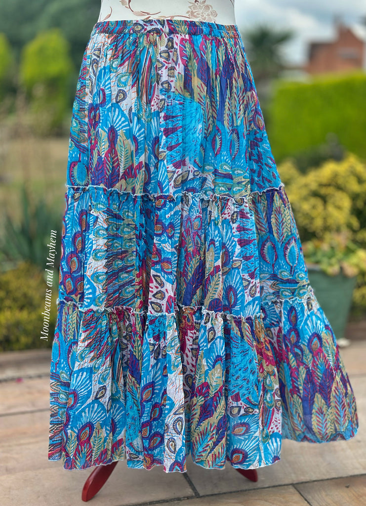 BEAUTIFUL FLORA BOHEMIAN SKIRT  (GR257)