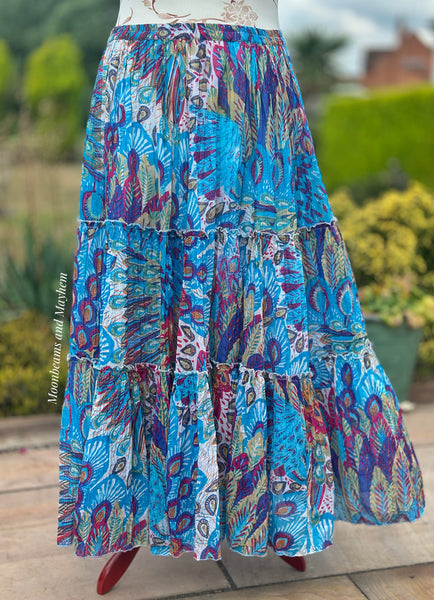 BEAUTIFUL FLORA BOHEMIAN SKIRT  (GR257)