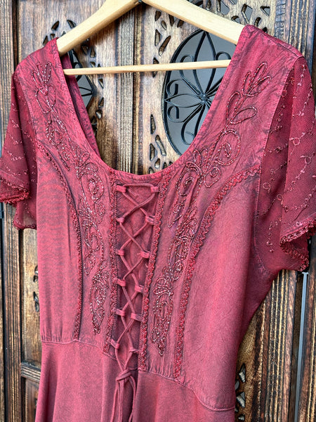 INDIAN RED MOONDANCE MIDI DRESS (MD204)