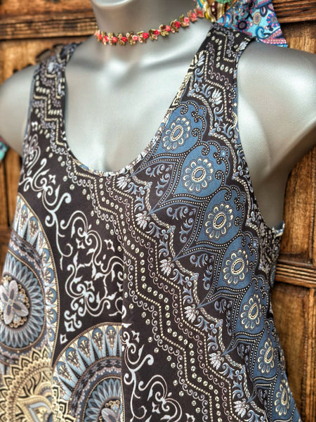 MYSTIC MOON MANDALA DRESS XL (J19) - WITH POCKETS