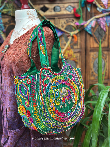 EMERALD GREEN SHAMBALA BAG