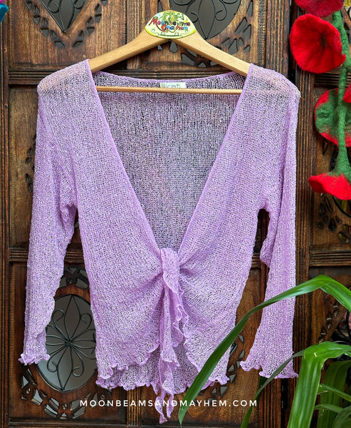 LILAC KNITTED  SHRUG / CARDIGAN