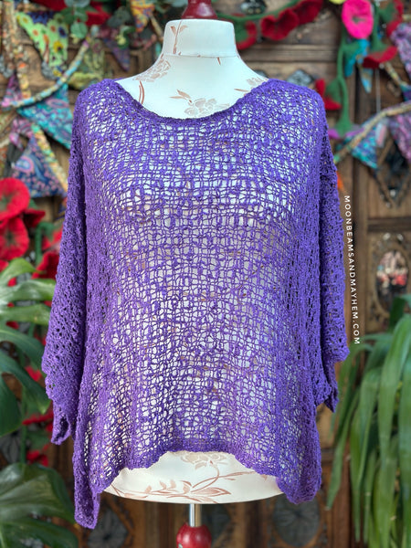 LOOSE WEAVE MYSTIC VIOLET PULLOVER