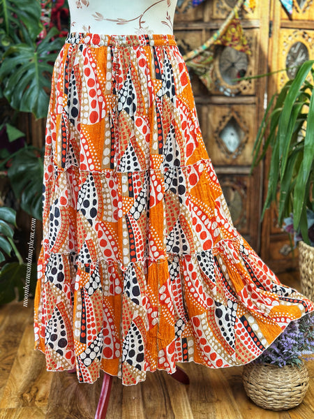 DELICIOUS FLORA BOHEMIAN SKIRT SIZE M/L (254)