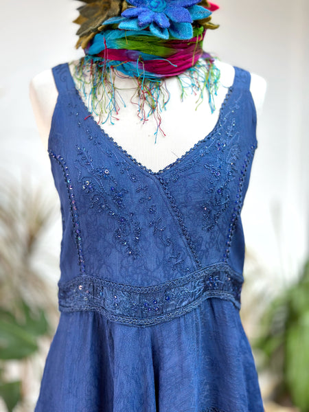 BLUE KAYSHA SUMMER VEST TOP SIZE S/M - MoonbeamsandMayhem