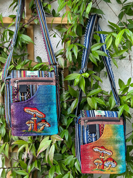 HIPPIE HEMP MUSHROOM HANDY BAG