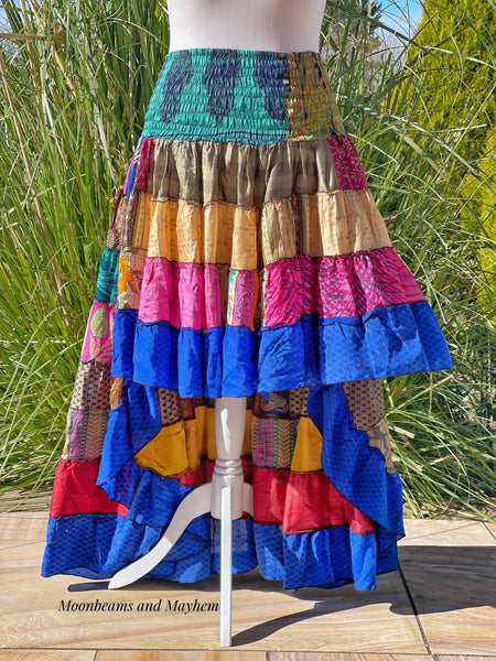 STUNNING SHANGRI LA ASYMMETRICAL RUFFLE SKIRT (230) L/XL - MoonbeamsandMayhem