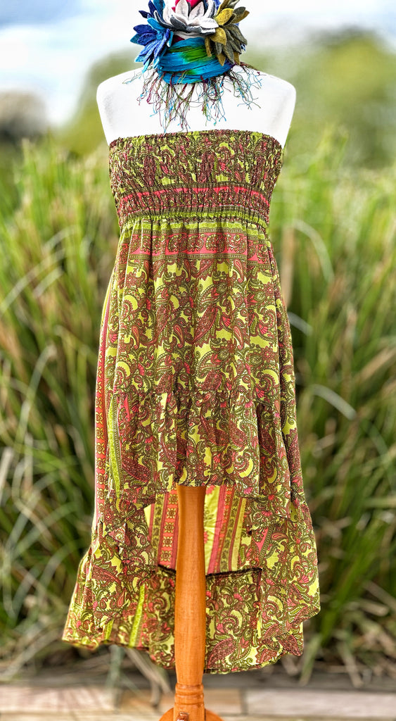 GORGEOUS GREEN PORTOBELLO ROAD SKIRT / SUNDRESS (OF5974) - MoonbeamsandMayhem