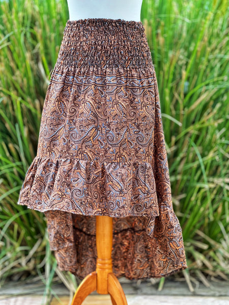 PORTOBELLO ROAD ASYMMETRICAL BOHEMIAN SKIRT (OF5973) - MoonbeamsandMayhem