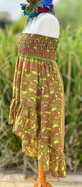 GORGEOUS GREEN PORTOBELLO ROAD SKIRT / SUNDRESS (OF5974) - MoonbeamsandMayhem