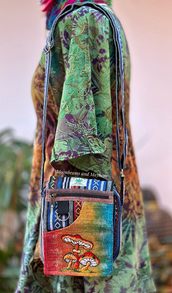 HIPPIE HEMP MUSHROOM HANDY BAG