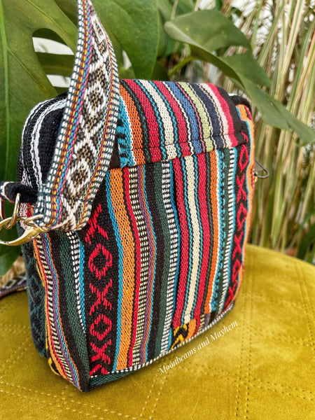 FABULOUS COTTON / HEMP CROSSBODY MESSENGER BAG - MoonbeamsandMayhem