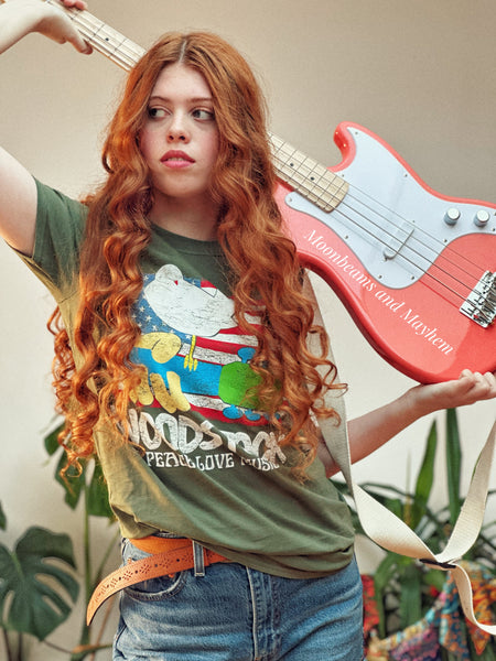 WOODSTOCK PEACE, LOVE, MUSIC TEE