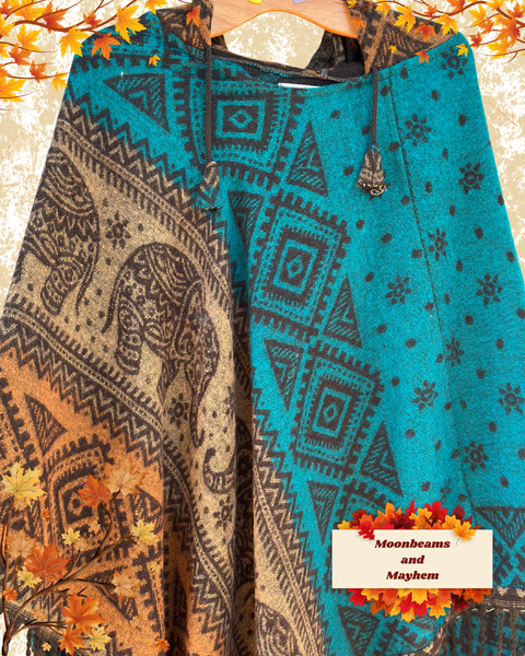 BOHO WANDERER HOODED PONCHO