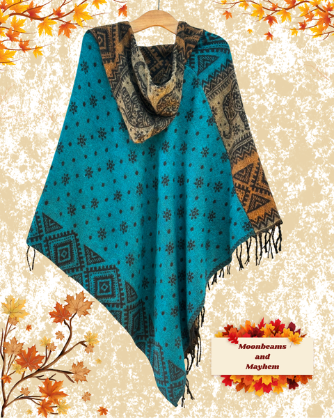 BOHO WANDERER HOODED PONCHO