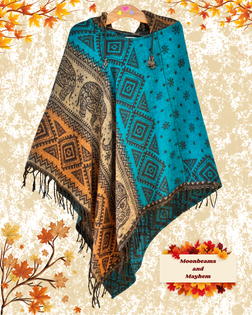 BOHO WANDERER HOODED PONCHO