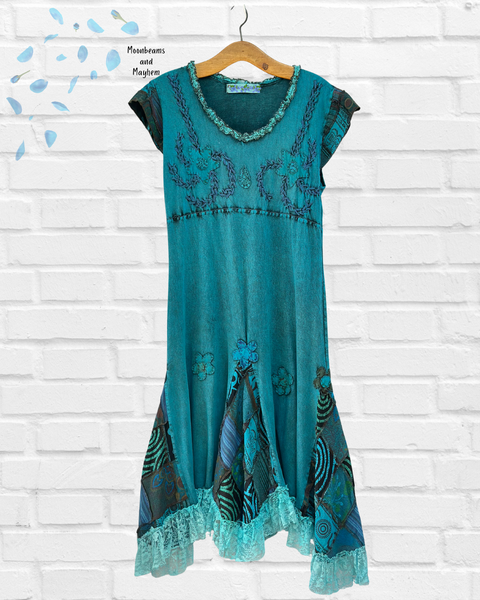 STARFALL BLUE PATCH DRESS