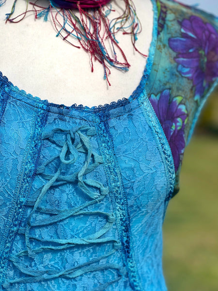 DELICIOUS BLUE HARMONY SUMMER DRESS SIZE S / M / L - MoonbeamsandMayhem