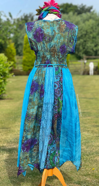 DELICIOUS BLUE HARMONY SUMMER DRESS SIZE S / M / L - MoonbeamsandMayhem