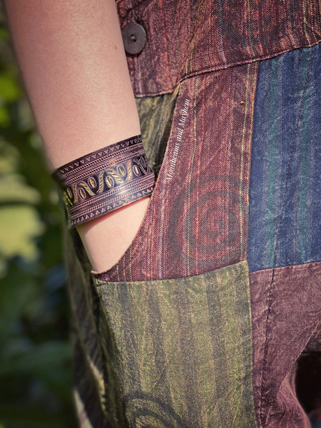 TRIBAL COCOA  CUFF / BRACELET - MoonbeamsandMayhem