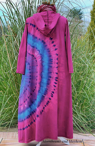 WICKED WILD CHILD TIE DYE OVERCOAT / DRESS M / L / XL - MoonbeamsandMayhem
