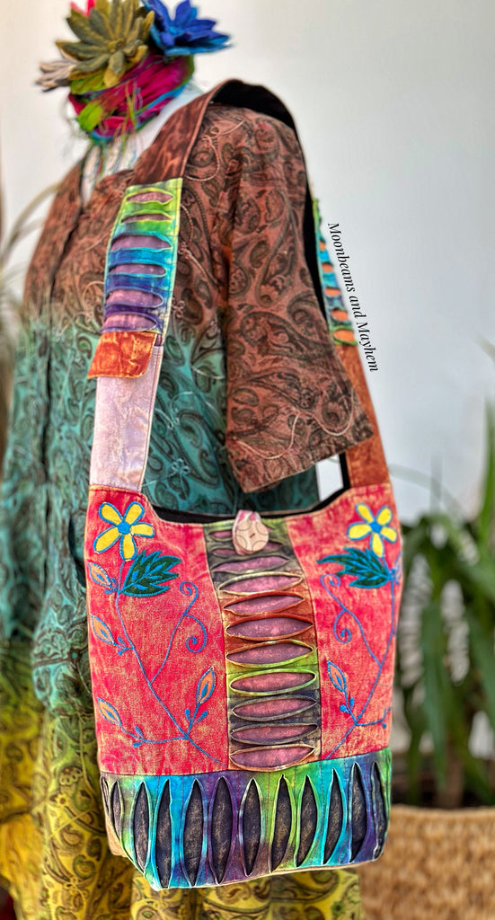 INDIAN RED WILDWOOD COTTON TOTE / BAG (MR14) - MoonbeamsandMayhem