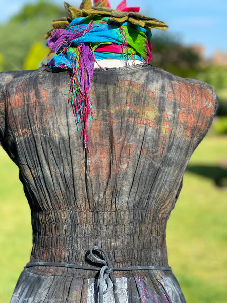 MONUMENT GREY HARMONY SUMMER DRESS SIZE S / M / L - MoonbeamsandMayhem