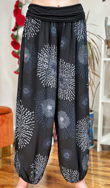 MOONLIT COSMIC BLAST HAREM TROUSERS (SIZE 10-20)