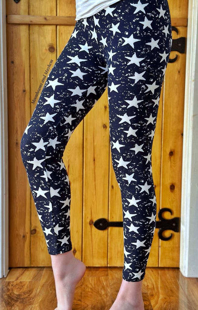 WONDERFUL STARRY NIGHTS LEGGINGS / REG & PLUS SIZE - MoonbeamsandMayhem