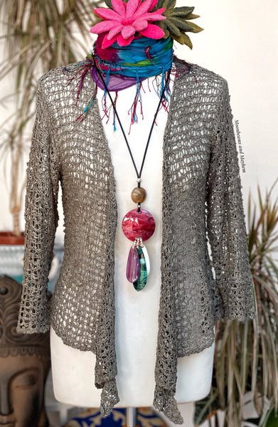 STUNNING LOOSE WEAVE SHRUG / CARDIGAN - MoonbeamsandMayhem