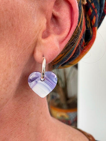 COLOUR POP PURPLE HEART EARRINGS - MoonbeamsandMayhem