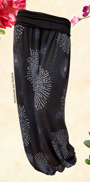 MOONLIT COSMIC BLAST HAREM TROUSERS (SIZE 10-20)