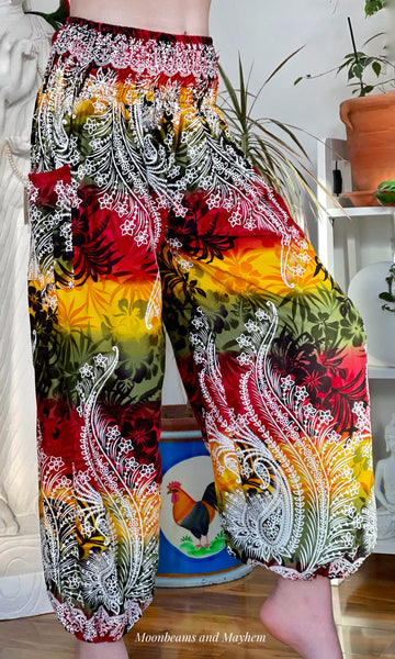 HENNA HAREM TROUSERS - SIZE 8-16 (S8R) - MoonbeamsandMayhem