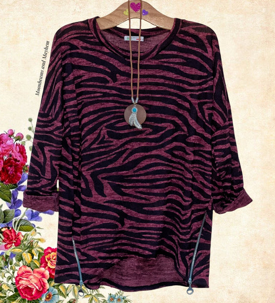INTO THE WILD TOP WITH NECKLACE M / L - MoonbeamsandMayhem