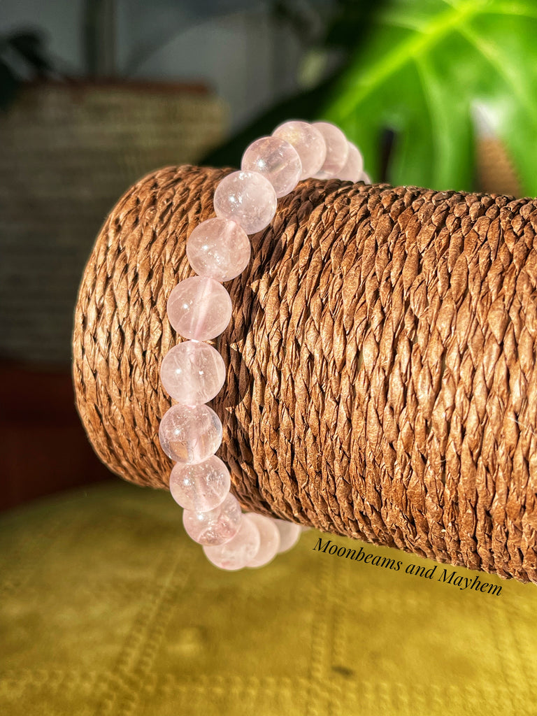 BEAUTIFUL ROSE QUARTZ CRYSTAL POWER BRACELET - MoonbeamsandMayhem