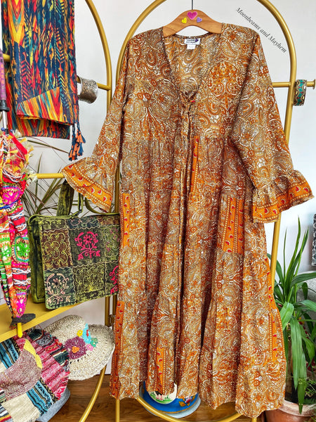 MOTHER EARTH PORTOBELLO ROAD DRESS / FREE SIZE (504) - MoonbeamsandMayhem